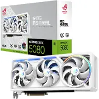 Asus ROG Astral - -RTX5080-O16G-WHITE, GeForce RTX 5080, 16 GB, GDDR7, 256 Bit, 7680 x 4320 pikseliä, PCI Express 5.0
