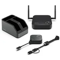 BenQ instashow wdc15 wireless presentation 4k pure hw solution usb-c / hdmi switchable cables touchback wifi5 with cradle one button