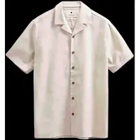 Anerkjendt Akleo Cot/Linen/Vis S/S Shirt - Cream - M