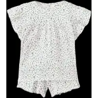 Mango Floral Print Short Pyjama Set - White - 3-4