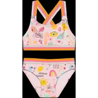 Color Kids Bikini W. Contrast Straps, Aop - Pink - 104