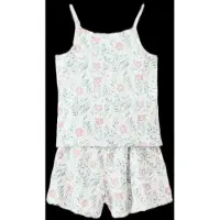 Mango Floral Print Short Pyjama Set - Cream - 9-10