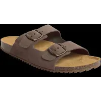 Mango Buckle Leather Sandals - Brown - 36