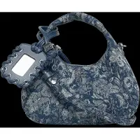 Ganni Hobo Mini Tapestry Denim - Blue - ONE SIZE