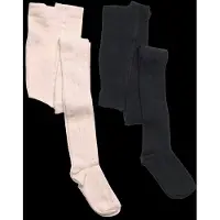 Minymo Stockings Pointelle (2-Pack) - Black - 128/134