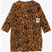 Mini Rodini Basic Leopard Ls Dress Tencel - Brown - 92-98