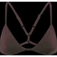 Monki Crossback Triangle Bikini Top - Brown - S