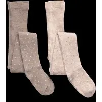 Minymo Wool Stocking - 2-Pack - Beige - 128\134