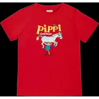 Peppi Pitkätossu Pippi Logo T-Shirt - Red - 122/128