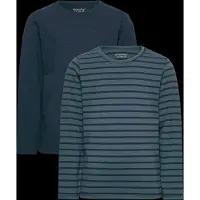Minymo Basic 34 -T-Shirt Ls (2-Pack) - Navy - 80