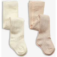 Minymo Stocking - Rib (2-Pack) - Cream - 92-98