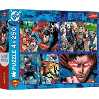 Trefl SUPERMAN Palapelisetti, 4x250 palaa