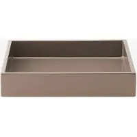 Mojoo Lux lakattu koristetarjotin 19x19x3,5 cm Warm grey