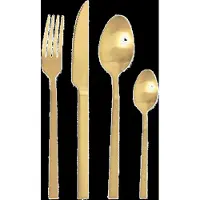 Pintinox Cutlery Set 24 Pcs Duke Sun Satin - Gold - 23-22-23-16CM