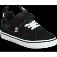 Timberland Stone Jump Low Hook & Loop Sneaker Black Suede - Black - 26