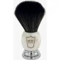Parker Marbled Ivory Chrome Handle Black Synthetic Shave