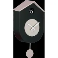 Karlsson Wall Clock Grato Cuckoo Black W. Warm Grey - Black - H 33.2CM