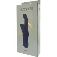Dream Toys Goddess Iris - helmiäiskoristeinen klitoriskiihotin varrella (sininen)