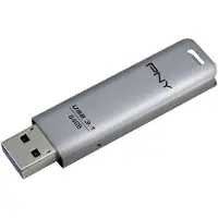 PNY FD64GESTEEL31G-EF, 64 GB, 3.2 Gen 1 (3.1 Gen 1), 20 MB/s, Liuku, Ruostumaton teräs