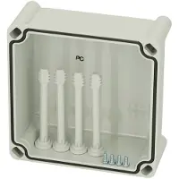 Fibox kansi, PC harmaa 3730555 Universalkabinet 190 x 190 x 80 Polykarbonat Gråhvid (RAL 7035) 1 stk
