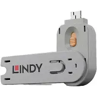 Lindy USB-A Port Blocker, vain avain, oranssi/harmaa