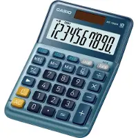 Casio MS-100EM, Työpöytä, Näyttölaskin, 10 lukua, Akku, Monivärinen
