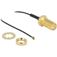DeLOCK – RP-SMA jack bulkhead to MHF4 Antenna Cable, 0.81, 35cm, 10mm Thread (90478)