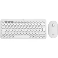 Logitech Pebble 2 Combo - Näppäimistö ja Hiirisetti - Saksa - Valkoinen