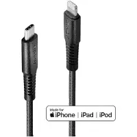 Lindy 31288, 3 m, Lightning, USB C, Uros, Uros, Musta