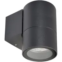 Deko-light Ulkoseinävalaisin Achernar 1-lamppuinen alas mustanharmaa Achernar, himmennettävä, Musta, Alumiini, Moderni