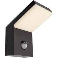 Deko-light Ulkoseinävalaisin liiketunnistimella Tucanae, Alumiini/harmaa/sinkki, Alumiini, Moderni