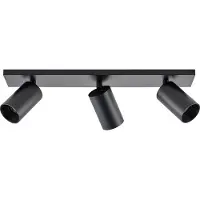Deko-light CAN TILT kattospotti, musta, 48 x 9 cm, 3-lamppuinen, metalli GU10 TILT, himmennettävä, Musta, Olohuone/ruokailutila, Alumiini, Puolipyöreä