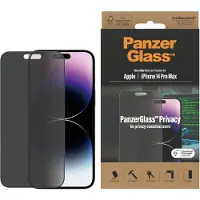 PanzerGlass Ultra Wide Fit Privacy -panssarilasi, iPhone 14 Pro Max, musta kehys