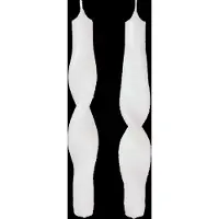 Broste Copenhagen Twist Taper Candle - White - H:23CM