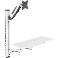 Digitus WORKSTATION (MONITOR, KEYBOARD, MOUSE) WALL MOUNT 32 INCH, 8 KG, VESA 75X75/100X100, WHITE/BLACK (DA-90451)