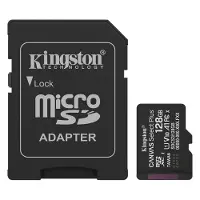 Kingston 128 Gt Canvas Select Plus Gen3 UHS-I microSD muistikortti + SD-adapteri