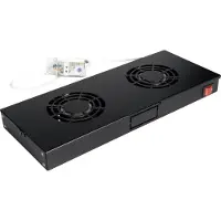 Roline - rack fan - 2 fans with thermostat - 1U