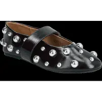 Bianco Bialuna Allover Studded Ballet Flat Faux Leather - Black - 39