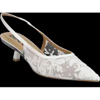 Bianco Biakristin Kitten Heel Slingback Mesh - White - 38