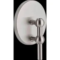 STOFF Nagel Wall Hanger - Brushed Chrome - Silver - 14.5X 11CM