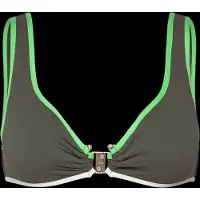 Seafolly Beach Bound Ring Front Tank - Khaki green - 40