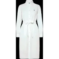 Ralph Lauren Cotton-Linen Belted Shirtdress - White - 36