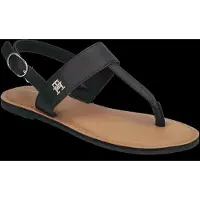 Tommy Hilfiger Leather Thong Sandal - Black - 38