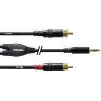 Cordial -signaalikaapeli, 3,5 mm - 2 x RCA, 1,5 m