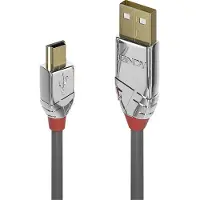 Lindy 2m USB 2.0 Type A to Mini-B Cable, Cromo Line (36632)
