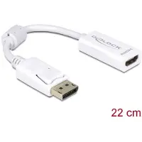 DeLOCK – Adapter Displayport 1.1 male to HDMI female, passive, white (61767)