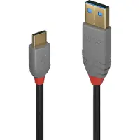 Lindy USB 2.0 tyypin A–C kaapeli - Anthra Line - 1 m -