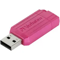 Verbatim PinStripe, 128 GB, USB A-tyyppi, 2.0, 12 MB/s, Liuku, Vaaleanpunainen (49460)
