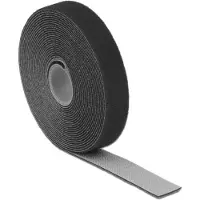 DeLOCK – Hook-and-loop tape on roll L 5 m x W 20 mm black (18715)