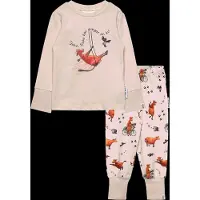 Geggamoja Mamma Mu Two Piece Pyjamas - Beige - 74/80